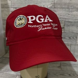 PGA men’s red golf baseball cap hat